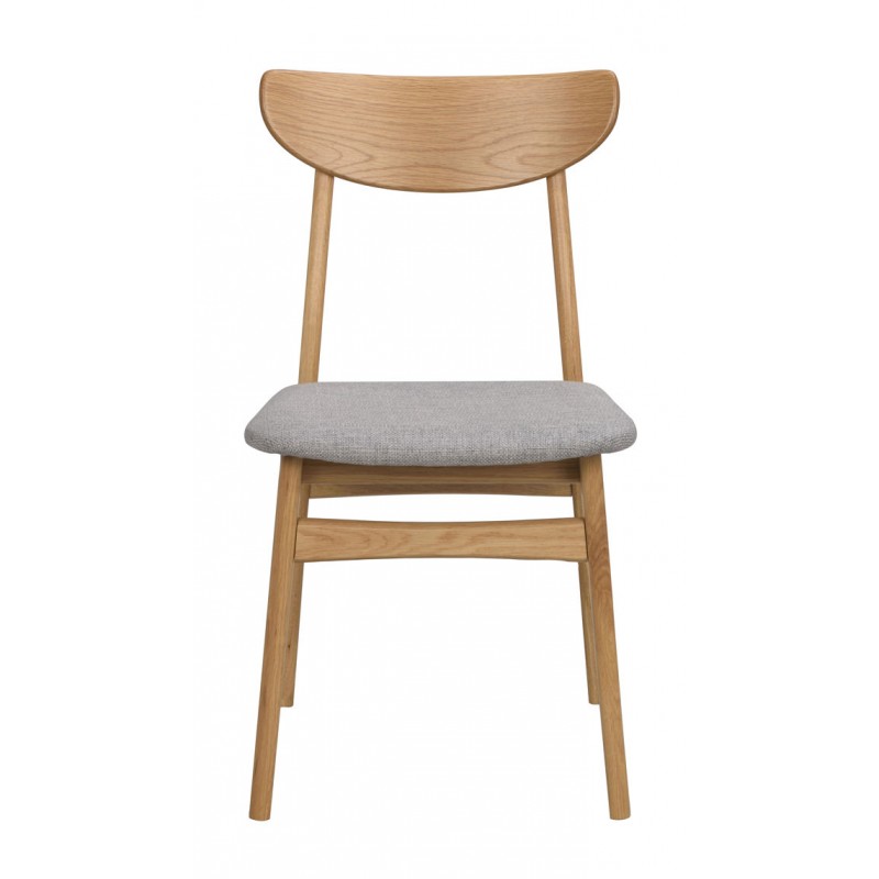 RO Rodham Chair Oak/Light Grey